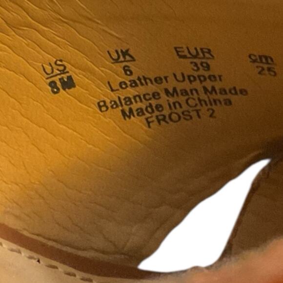 Franco Sarto Frost 2 Platform Wedge Heel Sandals 8M Open Toe Mules Leather Brown - Picture 2 of 11